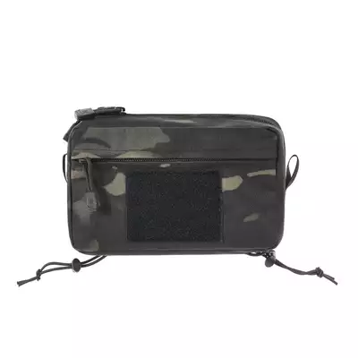 Two-Pocket Utility Pouch with Mounting Panel, Laser Cut - Multicamo Black [8FIELDS]