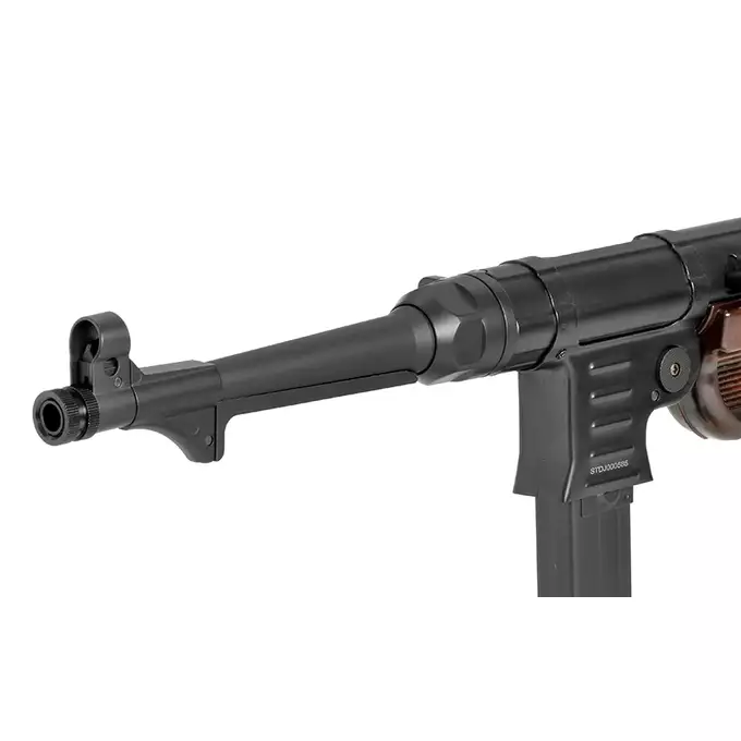 [Zestaw] Replika pistoletu maszynowego MP40 Full Metal AEG - Brown [AGM] + Akumulator Li-Po 1100mAh 7,4V 20C [IPower] + Ładowarka V3+ do akumulatorów LiPo/LiFe [IPower]