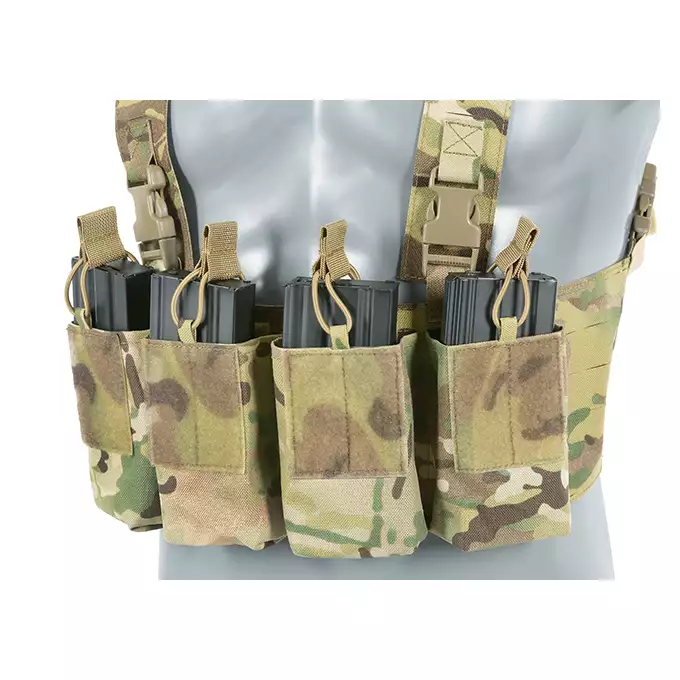 [Zestaw] Kamizelka Chest-rig Laser-Cut z ładownicami AR/AK - Multicamo [8Fields] + Ładownica na radio Laser Cut - Multicamo [8FIELDS] + Pojedyncza ładownica pistoletowa Laser-Cut z klapą - Multicamo [8Fields]