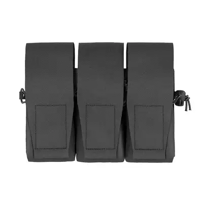 Triple Pouch for 6 AR15 Magazines, Laser Cut - Black [8FIELDS]