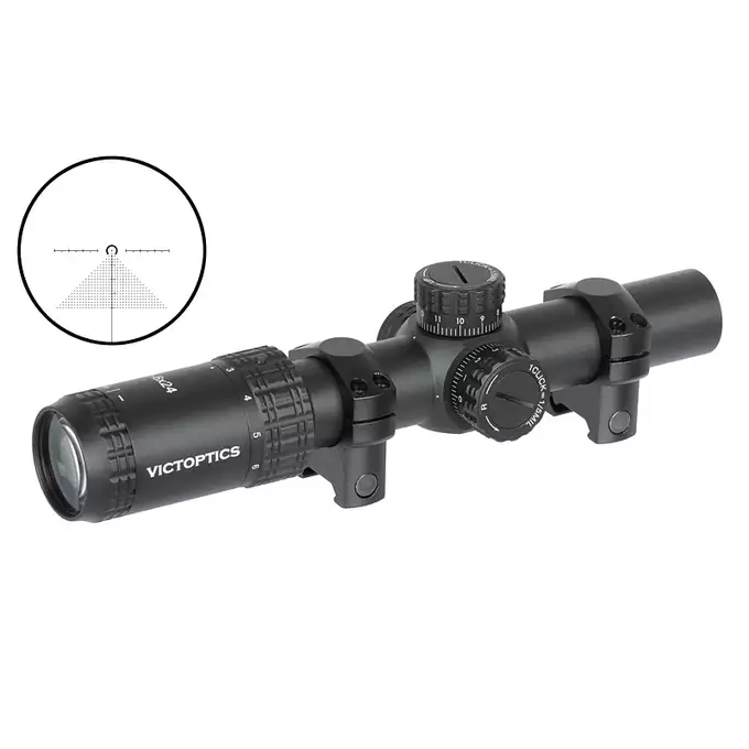 [Zestaw] Luneta Victoptics S6 1-6x24 [Vector Optics] + Jednoczęściowy podwyższony montaż Picatinny 30mm 1.97in [Vector optics]