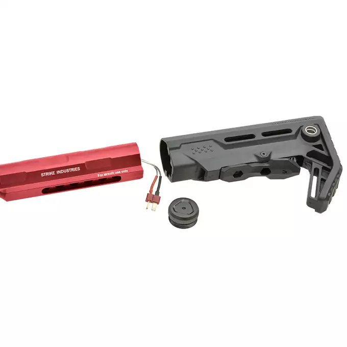 [Zestaw] Replika Karabinka Strike industries 15.5" Raiders Competition Rifle - Red [EMG] + Ładowarka V3+ do akumulatorów LiPo/LiFe [IPower] + Akumulator Li-Po 1100mAh 11,1V 20C - Deans [IPower]