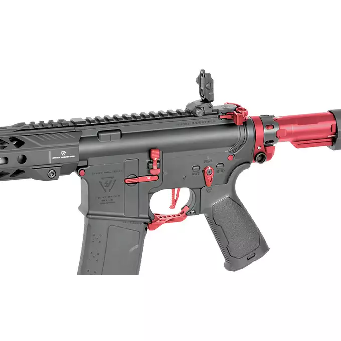 [Zestaw] Replika Karabinka Strike industries 15.5" Raiders Competition Rifle - Red [EMG] + Ładowarka V3+ do akumulatorów LiPo/LiFe [IPower] + Akumulator Li-Po 1100mAh 11,1V 20C - Deans [IPower]