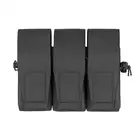 Triple Pouch for 6 AR15 Magazines, Laser Cut - Black [8FIELDS]