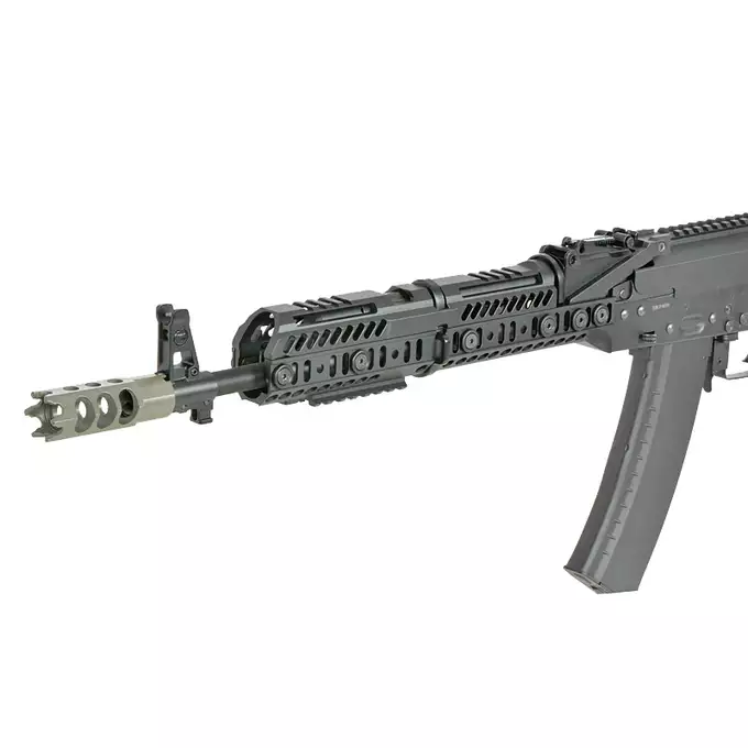 [Zestaw] CM.113A Replika Karabinka Taktycznego AK-74 Eshooter ETU, GEN-2 - Black [CYMA Platinum] + Akumulator Airsoftowy 25C 1400mAh 3S1P 11.1V Lipo T Plug + Kompaktowa ładowarka LIPO B3Pro