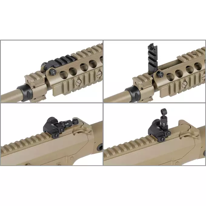 [Zestaw] Replika Airsoftowa EC-901 Edycja Advanced (ulepszony gearbox) - Dark Earth [E&amp;C] + Akumulator Li-Po 1200mAh 11,1V 20C - Deans [IPower] + Kompaktowa ładowarka LIPO B3Pro