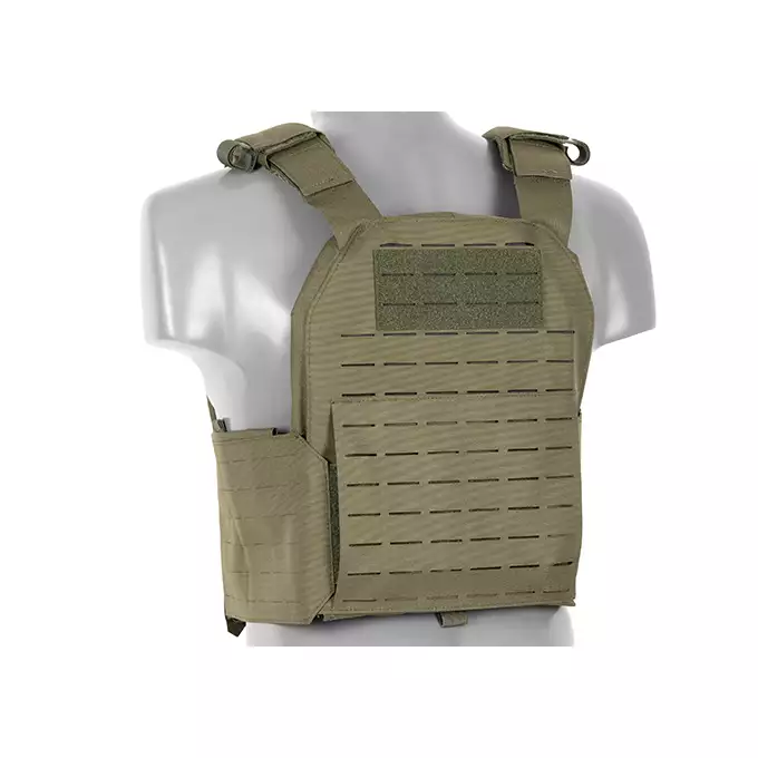 QRF Plate Carrier Laser-Cut Buckle Up with AR15/AK Magazine Pouch - Olive [8FIELDS]
