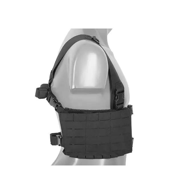 Chest Rig with Two Pouches for 6 AR / AK Magazines, Laser Cut - Black [8FIELDS]