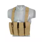 [Zestaw] Kamizelka Chest-rig Laser-Cut z ładownicami AR/AK - Coyote [8Fields] + Ładownica na radio Laser Cut - Coyote [8FIELDS] + Pojedyncza ładownica pistoletowa Laser-Cut z klapą - Coyote [8Fields]