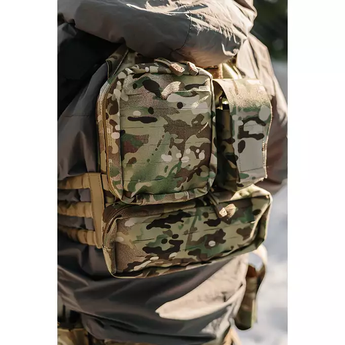 [Zestaw] Kamizelka Chest rig Laser-Cut - Multicamo [8Fields] + Panel Laser-Cut z ładownicami na 3 magazynki AR15 - Multicamo [8Fields] + Duża ładownica Laser-Cut ogólnego przeznaczenia - Multicamo [8FIELDS]
