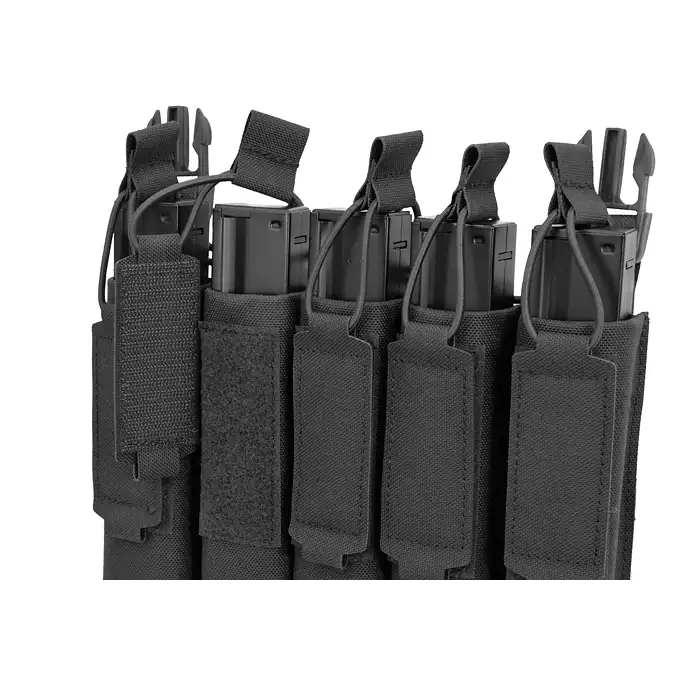 MP5 5-Magazine Pouch, Buckle-Up, Laser-Cut - Black [8FIELDS]