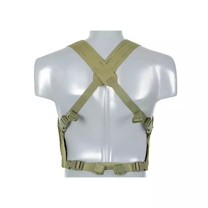 [Zestaw] Kamizelka Chest-rig Laser-Cut z ładownicami AR/AK - Olive [8Fields] + Ładownica na radio Laser Cut - Olive [8FIELDS] + Pojedyncza ładownica pistoletowa Laser-Cut z klapą - Olive [8Fields]