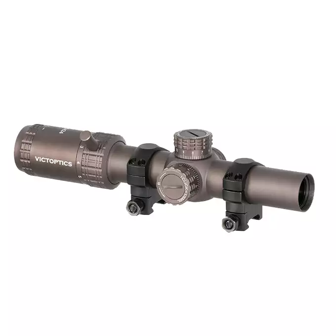 [Zestaw] Luneta VICTOPTICS S6 1-6X24 - COYOTE FDE [Vector Optics] + Jednoczęściowy podwyższony montaż Picatinny 30mm 1.97in [Vector optics]