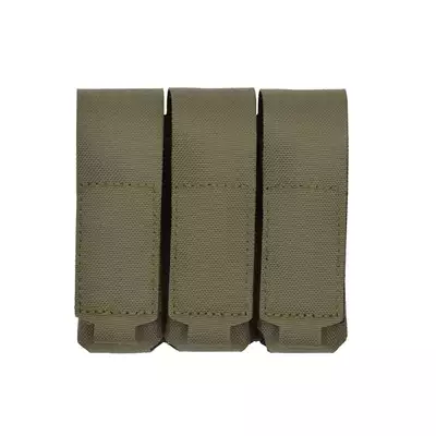 Potrójna ładownica pistoletowa Laser-Cut z klapą - Ranger Green [8Fields]