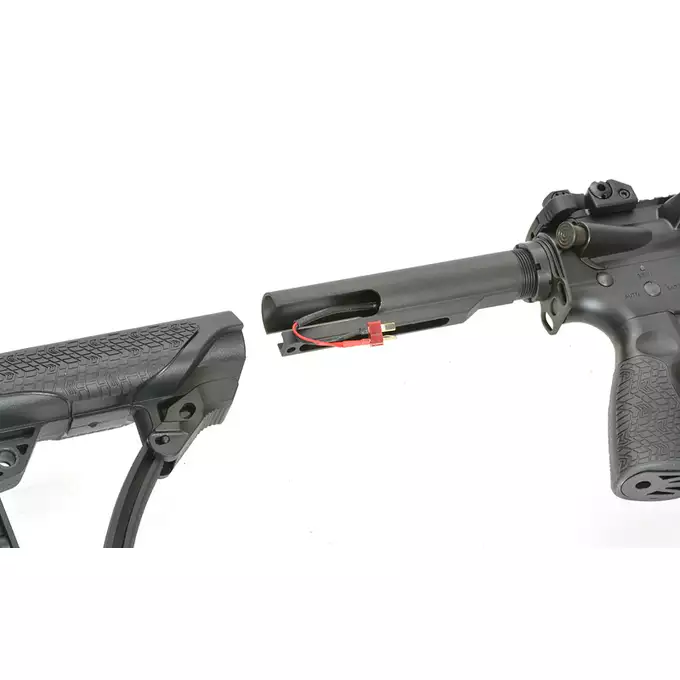[Zestaw] Replika Daniel Defense M4A1 RIII 14.5" Eshooter ETU - Black [EMG] + Ładowarka V3+ do akumulatorów LiPo/LiFe [IPower] + Akumulator Li-Po 1100mAh 11,1V 20C - Deans [IPower]