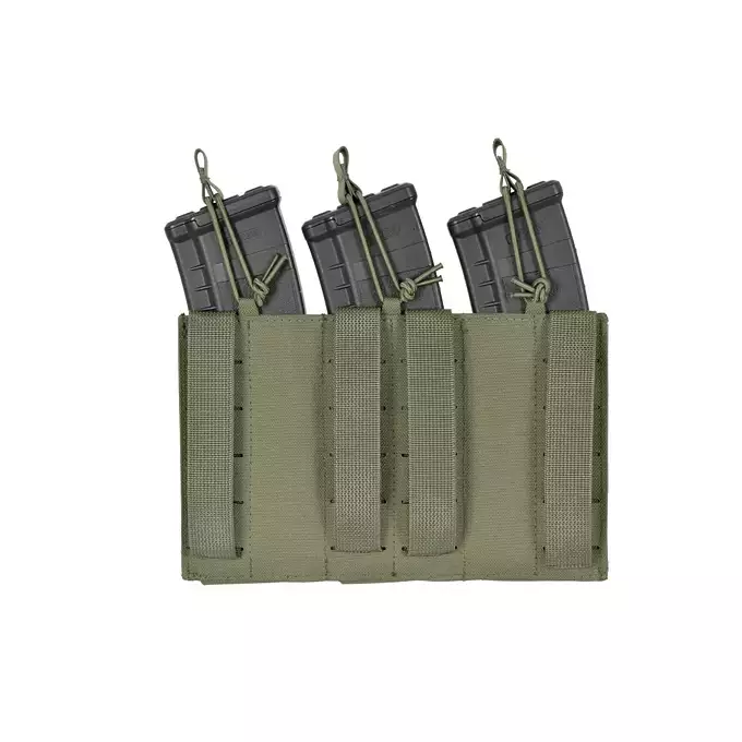 Laser-Cut Panel with 3 AK Magazine Pouches - Ranger Green [8Fields]