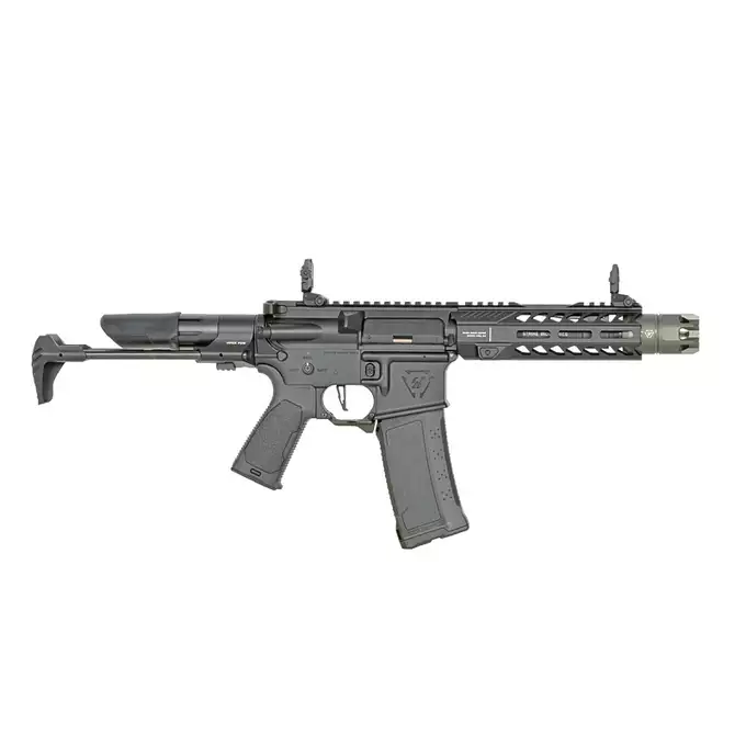 [Zestaw] Replika Karabinka Strike industries 7" Raiders CQB - Black [EMG] + Ładowarka V3+ do akumulatorów LiPo/LiFe [IPower] + Akumulator Li-Po 1100mAh 11,1V 20C - Deans [IPower]