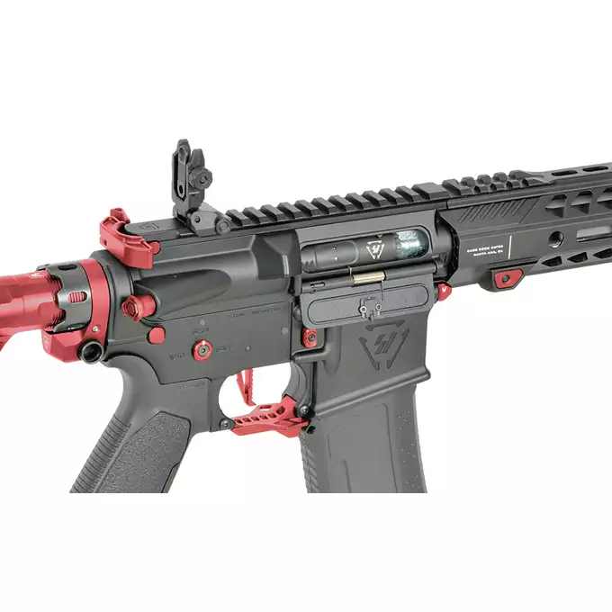 [Zestaw] Replika Karabinka Strike industries 15.5" Raiders Competition Rifle - Red [EMG] + Ładowarka V3+ do akumulatorów LiPo/LiFe [IPower] + Akumulator Li-Po 1100mAh 11,1V 20C - Deans [IPower]