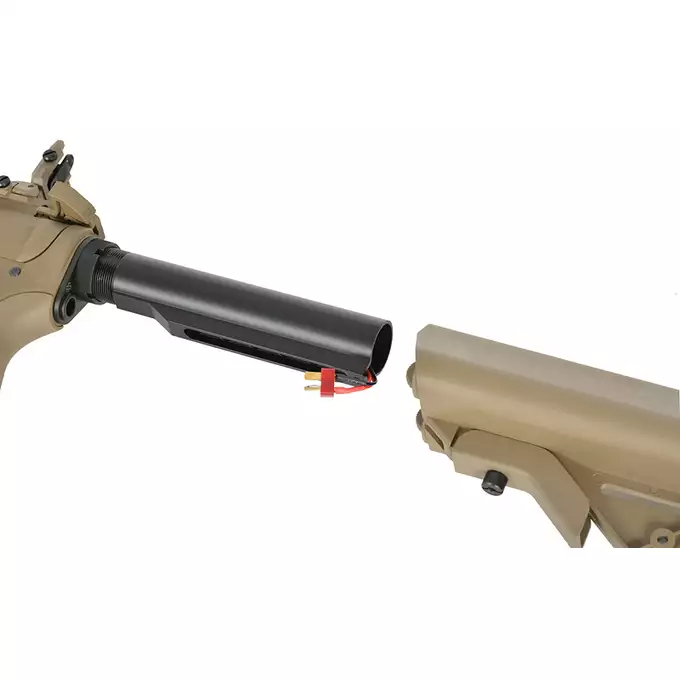 [Zestaw] Replika karabinka Noveske 10.5" Gen III Shorty 300BLK  Eshooter ETU - Tan [EMG] + Ładowarka V3+ do akumulatorów LiPo/LiFe [IPower] + Akumulator Li-Po 1100mAh 11,1V 20C - Deans [IPower]