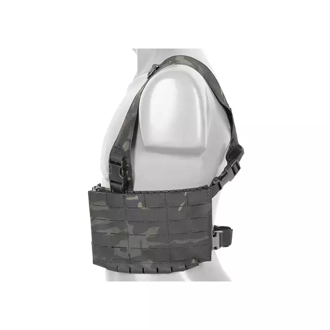 Chest Rig with Two Pouches for 6 AR / AK Magazines, Laser Cut - Multicamo Black [8FIELDS]