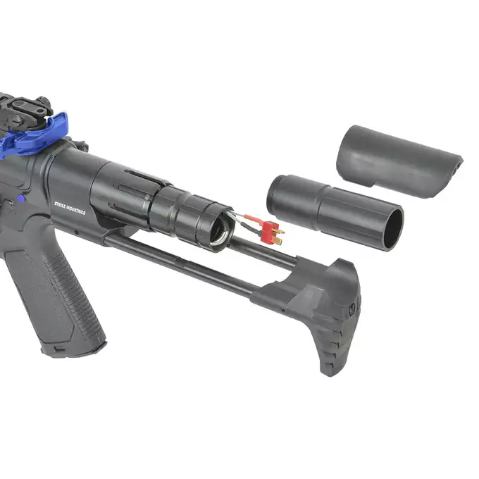 [Zestaw] Replika Karabinka Strike industries 7" Raider Competition CQB, Gen-2 - Blue [EMG] + Ładowarka V3+ do akumulatorów LiPo/LiFe [IPower] + Akumulator Li-Po 1100mAh 11,1V 20C - Deans [IPower]