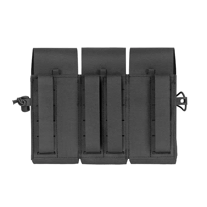 Triple Pouch for 6 AR15 Magazines, Laser Cut - Black [8FIELDS]
