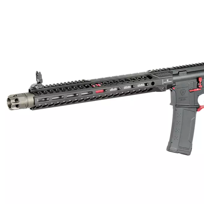 [Zestaw] Replika Karabinka Strike industries 15.5" Raiders Competition Rifle - Red [EMG] + Ładowarka V3+ do akumulatorów LiPo/LiFe [IPower] + Akumulator Li-Po 1100mAh 11,1V 20C - Deans [IPower]