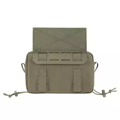 Two-Pocket Utility Pouch with Mounting Panel, Laser Cut - Ranger Green [8FIELDS]