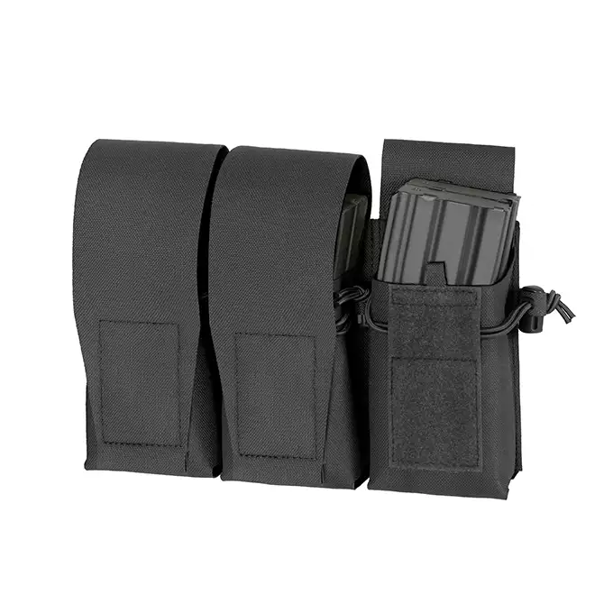Triple Pouch for 6 AR15 Magazines, Laser Cut - Black [8FIELDS]