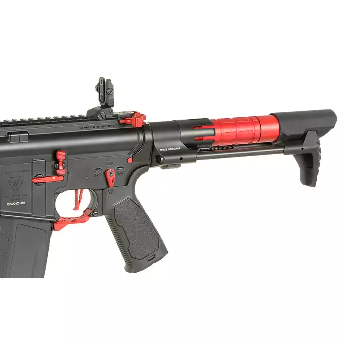 [Zestaw] Replika Karabinka Strike industries 4" Raiders Competition PDW - Red [EMG] + Ładowarka V3+ do akumulatorów LiPo/LiFe [IPower] + Akumulator Li-Po 1100mAh 11,1V 20C - Deans [IPower]