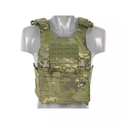 QRF Plate Carrier Laser-Cut Buckle Up with AR15/AK Magazine Pouch - Multicamo Tropic [8FIELDS]