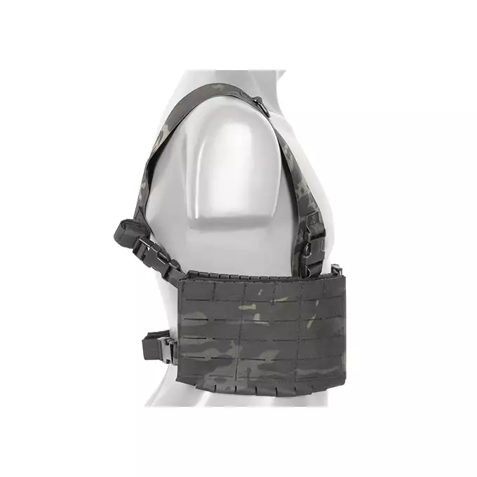 Chest Rig with Two Pouches for 6 AR / AK Magazines, Laser Cut - Multicamo Black [8FIELDS]