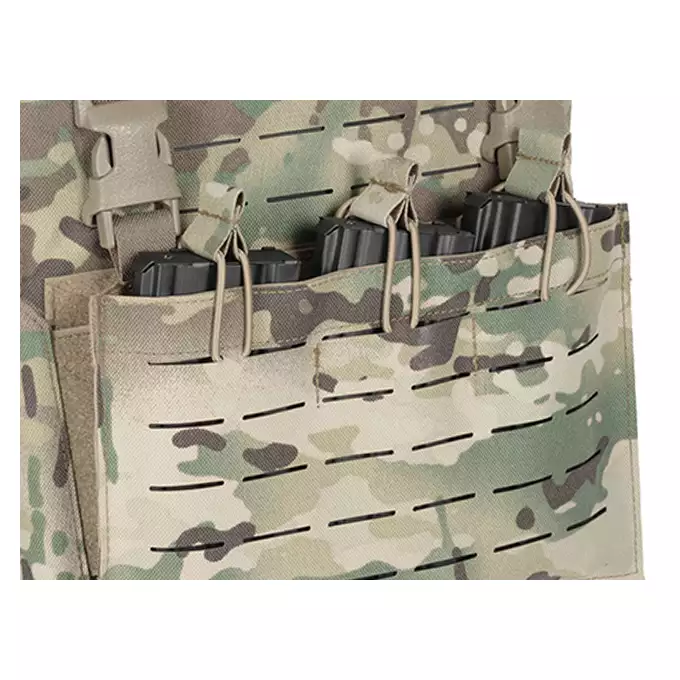 QRF Plate Carrier Laser-Cut Buckle Up with AR15/AK Magazine Pouch - Multicamo [8FIELDS]