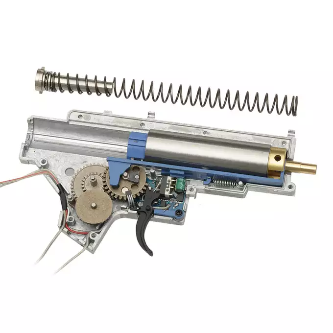 [Zestaw] Replika Airsoftowa EC-202 Edycja Advanced (ulepszony gearbox, programowalny ETU) - Black [E&amp;C] + Akumulator airsoftowy 25C 1100mAh 3S1P 11.1V LiPo T-Plug + Kompaktowa ładowarka LIPO B3Pro