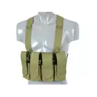 [Zestaw] Kamizelka Chest-rig Laser-Cut z ładownicami AR/AK - Olive [8Fields] + Ładownica na radio Laser Cut - Olive [8FIELDS] + Pojedyncza ładownica pistoletowa Laser-Cut z klapą - Olive [8Fields]