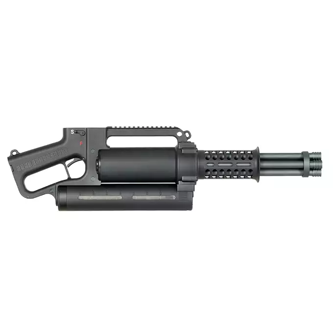 [Zestaw] Replika obrotowego miniguna WE23-Plus [WELL] + Akumulator Li-Po 1100mAh 11,1V 15/30C - T-connector [VB] + Kompaktowa ładowarka LIPO B3Pro