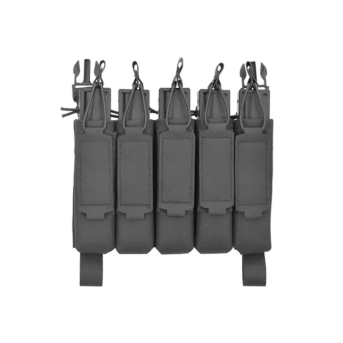 MP5 5-Magazine Pouch, Buckle-Up, Laser-Cut - Black [8FIELDS]