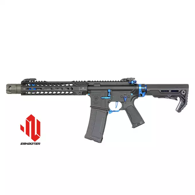 [Zestaw] Replika Karabinka Strike industries 10" Raiders SBR - Blue [EMG] + Ładowarka V3+ do akumulatorów LiPo/LiFe [IPower] + Akumulator Li-Po 1100mAh 11,1V 20C - Deans [IPower]