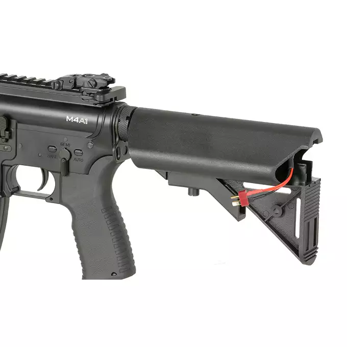 [Zestaw] CM.105 Daniel Defense M4A1 Eshooter ETU, GEN-2 - Black [EMG] + Ładowarka V3+ do akumulatorów LiPo/LiFe [IPower] + Akumulator Li-Po 1100mAh 11,1V 20C - Deans [IPower]
