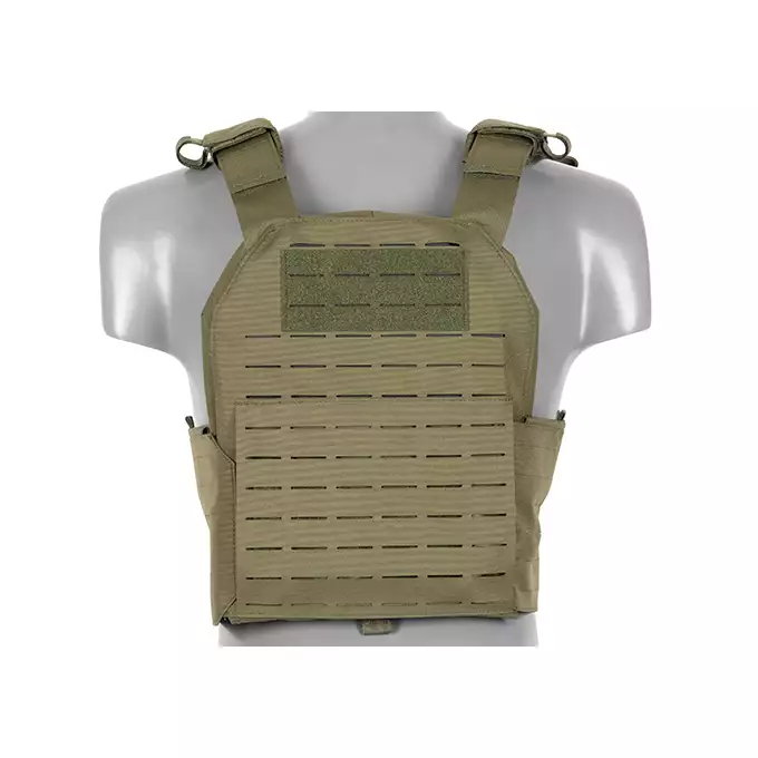 QRF Plate Carrier Laser-Cut Buckle Up with AR15/AK Magazine Pouch - Olive [8FIELDS]