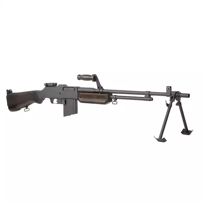 [Zestaw] Replika karabinu maszynowego M1918 BAR - Real Wood [S&amp;T] + Akumulator airsoftowy 25C 1200mAh 3S1P 11.1V LiPo mini Tamiya + Kompaktowa ładowarka LIPO B3Pro