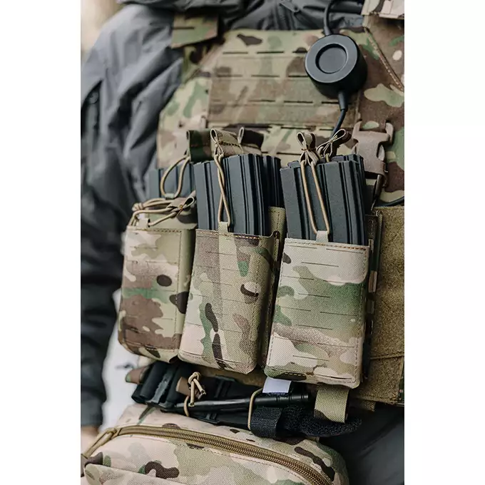 [Zestaw] Kamizelka Assault Plate Carrier Laser-Cut Buckle Up z ładownicą na magazynki AR15/AK - Multicamo [8Fields] + Duża ładownica Laser-Cut ogólnego przeznaczenia - Multicamo [8FIELDS] + Panel Buckle Up Laser-Cut na 6 magazynków AR15/AK - Multicamo [8Fields]