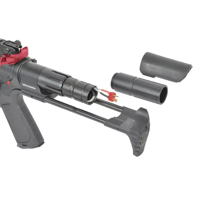 [Zestaw] Replika Karabinka Strike industries 7" Raider Competition CQB, Gen-2 - Red [EMG] + Ładowarka V3+ do akumulatorów LiPo/LiFe [IPower] + Akumulator Li-Po 1100mAh 11,1V 20C - Deans [IPower]