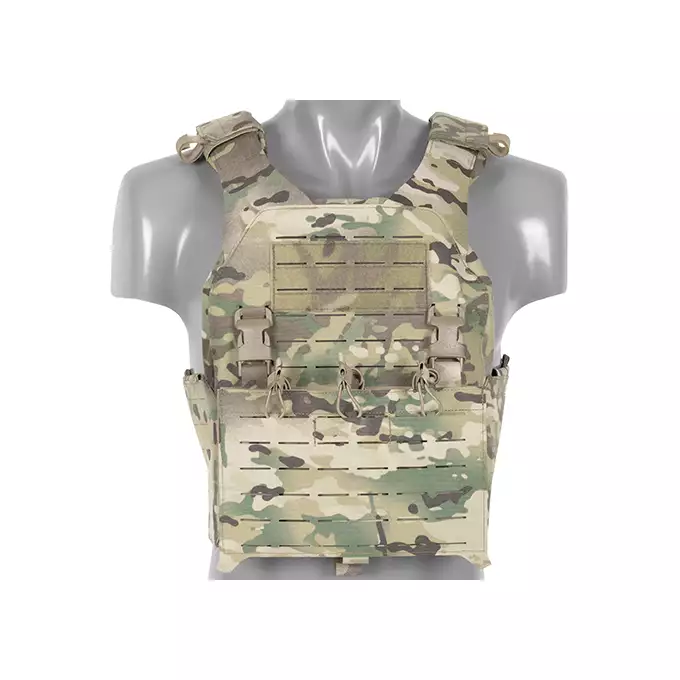 QRF Plate Carrier Laser-Cut Buckle Up with AR15/AK Magazine Pouch - Multicamo [8FIELDS]