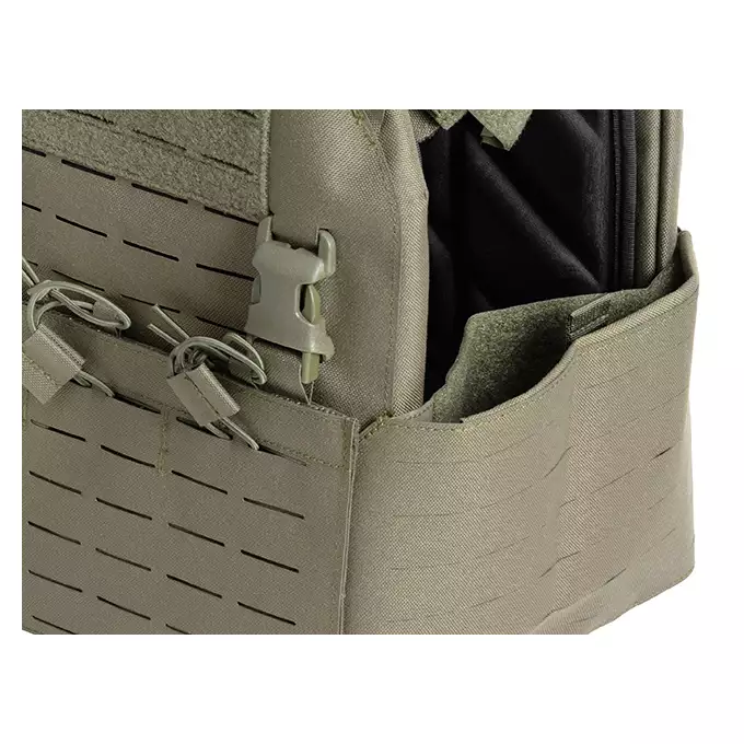 QRF Plate Carrier Laser-Cut Buckle Up with AR15/AK Magazine Pouch - Ranger Green [8FIELDS]