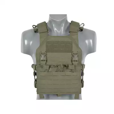 Kamizelka Assault Plate Carrier, Buckle Up z ładownicą na magazynki AR15/AK Laser-Cut - Ranger Green [8Fields]