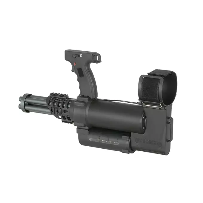 [Zestaw] Replika obrotowego miniguna WE23-L [WELL] + Akumulator Li-Po 1100mAh 11,1V 15/30C - T-connector [VB] + Kompaktowa ładowarka LIPO B3Pro
