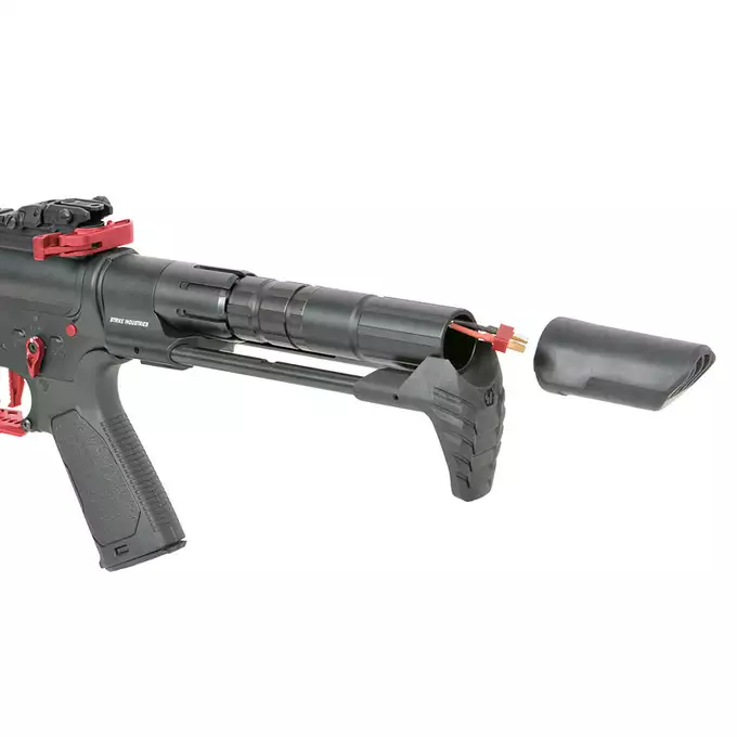 [Zestaw] Replika Karabinka Strike industries 7" Raider Competition CQB, Gen-2 - Red [EMG] + Ładowarka V3+ do akumulatorów LiPo/LiFe [IPower] + Akumulator Li-Po 1100mAh 11,1V 20C - Deans [IPower]