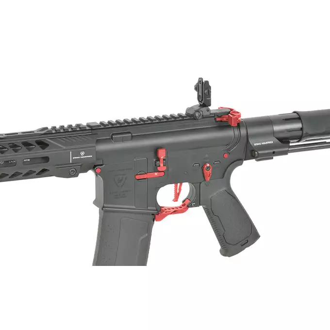 [Zestaw] Replika Karabinka Strike industries 7" Raiders Competition CQB - Red [EMG] + Ładowarka V3+ do akumulatorów LiPo/LiFe [IPower] + Akumulator Li-Po 1100mAh 11,1V 20C - Deans [IPower]