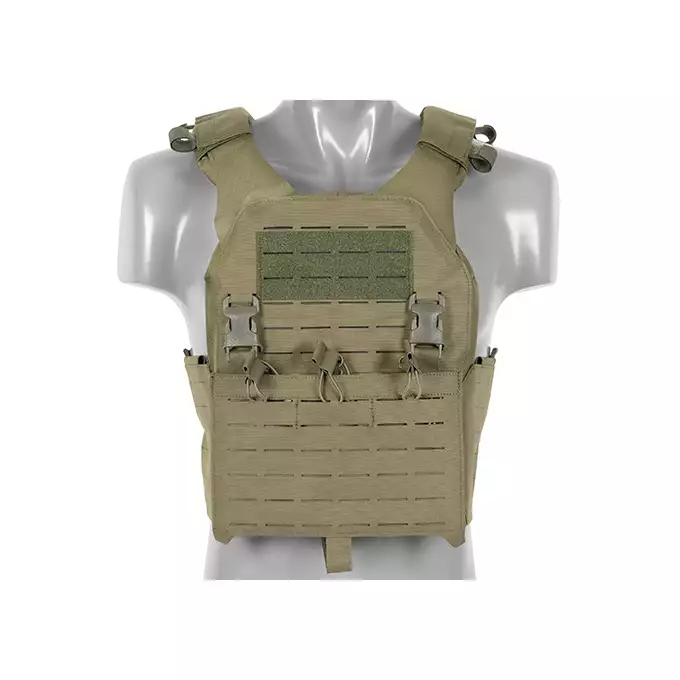 QRF Plate Carrier Laser-Cut Buckle Up with AR15/AK Magazine Pouch - Olive [8FIELDS]
